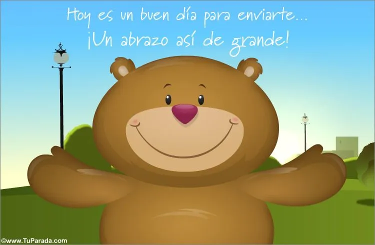 Tarjeta de abrazo con oso, Abrazos y besos, tarjetas Tarjeta de abrazo con oso, Abrazos y besos, tarjetas