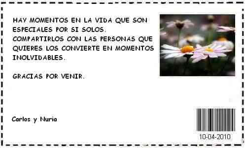 Tarjetas de agradecimiento para bodas - Amor, bodas y regalos de boda