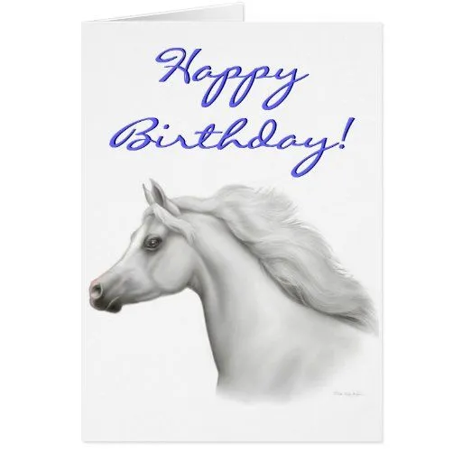 Tarjeta árabe del caballo del feliz cumpleaños | Zazzle Tarjeta árabe del caballo del feliz cumpleaños | Zazzle
