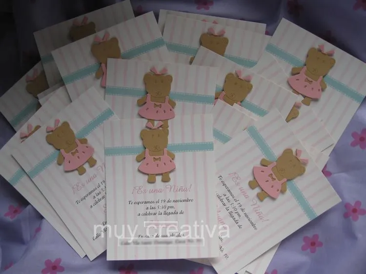 Tarjetas Baby Shower | Tarjetas y Diseños Muy Creativa