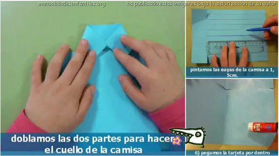 Tarjeta camisa para el Día del Padre - Manualidades Infantiles Tarjeta camisa para el Día del Padre - Manualidades Infantiles