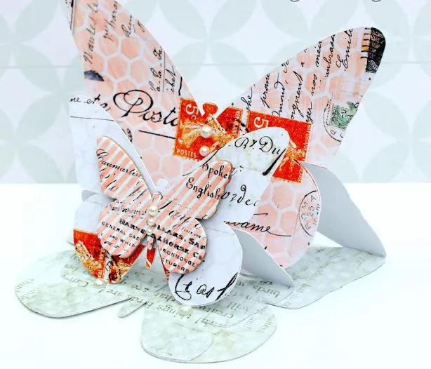 Tarjeta con cierre mariposa. Tutorial con plantilla. | Ideas y ... Tarjeta con cierre mariposa. Tutorial con plantilla. | Ideas y ...