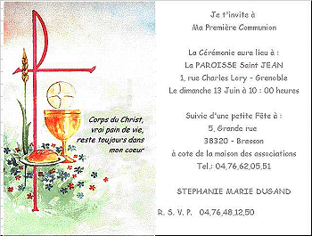 Primera Comunión de Stephanie (Grenoble, 13 Junio 1999) Primera Comunión de Stephanie (Grenoble, 13 Junio 1999)