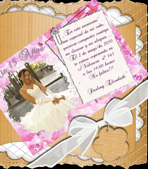 Tarjeta de cumpleaño 15 años - Imagui