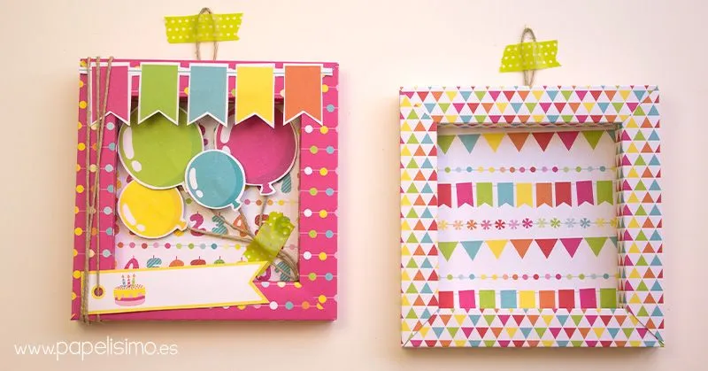 Tarjeta de cumpleaños 3D Scrapbooking - PAPELISIMO