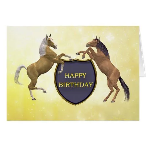 Una tarjeta de cumpleaños con alzar caballos | Zazzle Una tarjeta de cumpleaños con alzar caballos | Zazzle