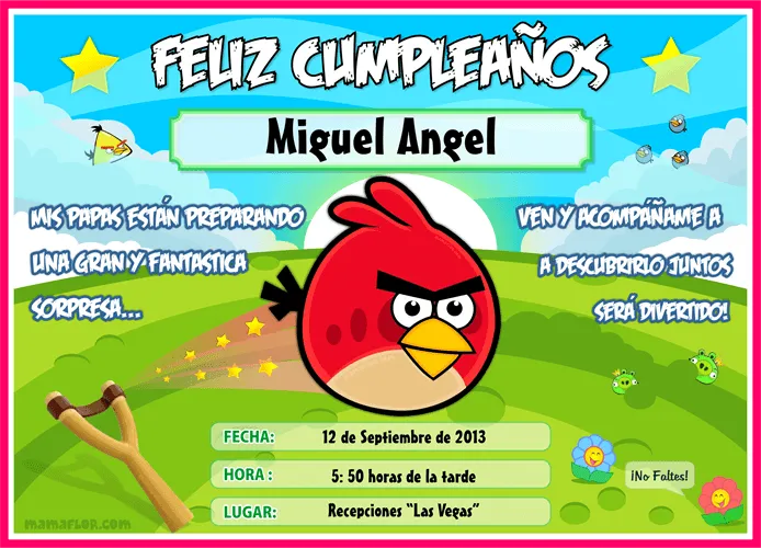 Tarjeta de Cumpleaños de Angry Birds, listo para Imprimir ... Tarjeta de Cumpleaños de Angry Birds, listo para Imprimir ...