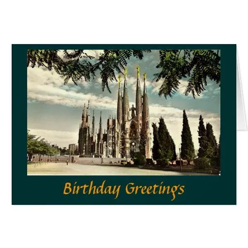 Tarjeta de cumpleaños, Barcelona, Sagrada Familia de Zazzle. Tarjeta de cumpleaños, Barcelona, Sagrada Familia de Zazzle.