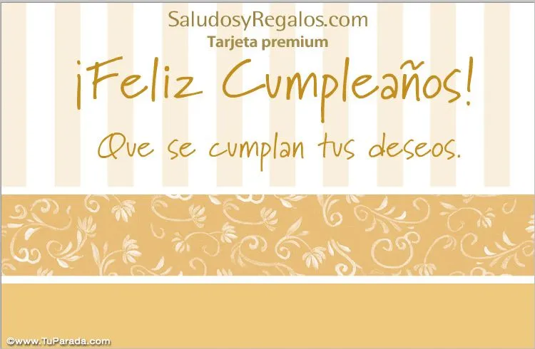 Tarjeta de cumpleaños en beige, Feliz Cumpleaños, tarjetas