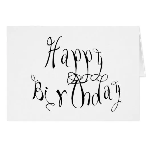 Tarjeta de cumpleaños blanco y negro de Zazzle. Tarjeta de cumpleaños blanco y negro de Zazzle.