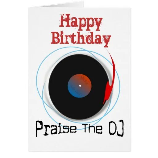 Tarjeta de cumpleaños de DJ | Zazzle