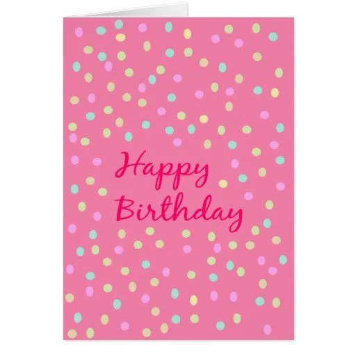 La tarjeta de cumpleaños elegante moderna doted mo | Zazzle
