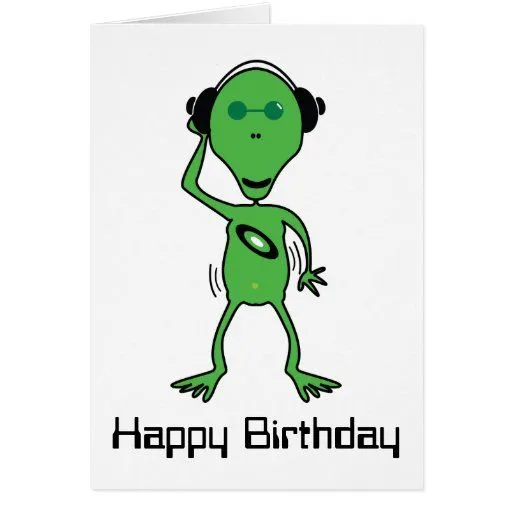 Tarjeta de cumpleaños extranjera de DJ | Zazzle