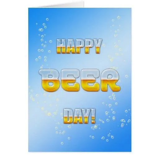 Tarjeta de cumpleaños feliz del día de la cerveza de Zazzle. Tarjeta de cumpleaños feliz del día de la cerveza de Zazzle.
