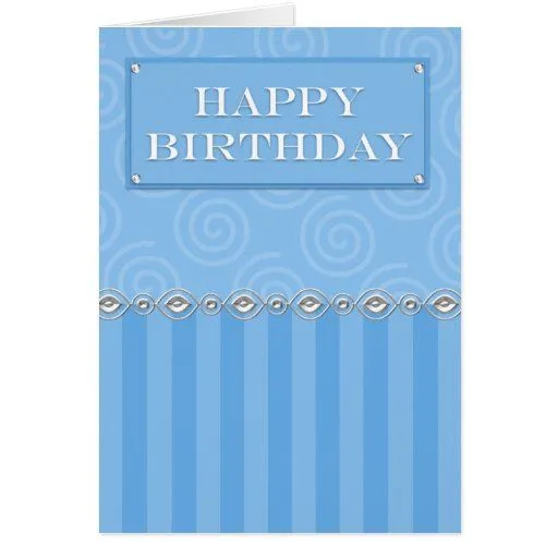 Tarjeta de cumpleaños formal de Zazzle.
