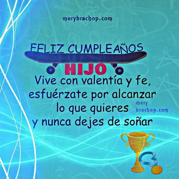 Tarjeta de Cumpleaños para mi Hijo | Entre Poemas y Vivencias