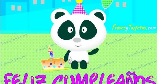 Tarjeta de Cumpleanos Osito Panda | frasesytarjetas.com