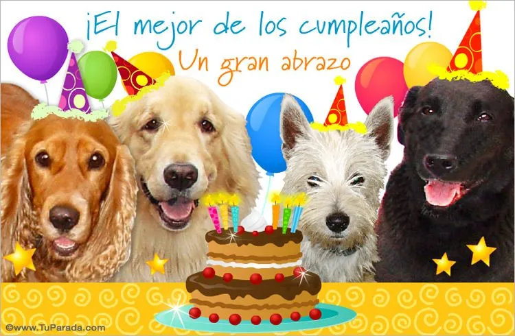 Tarjetas de animales, postales de mascotas, tarjetas virtuales de ...