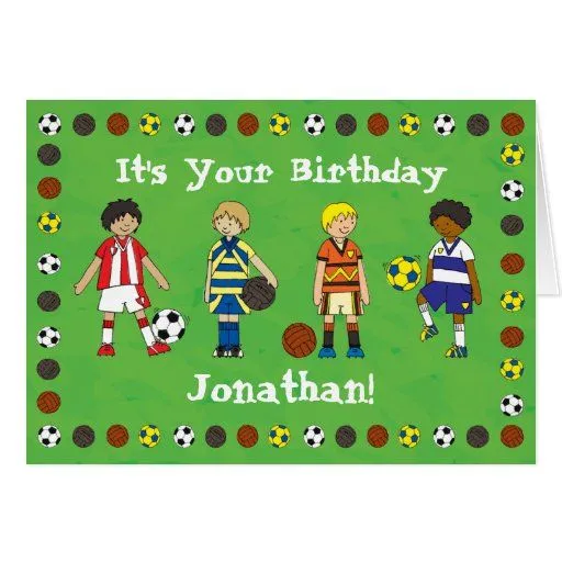 Tarjeta de cumpleaños personalizada fútbol del fút | Zazzle