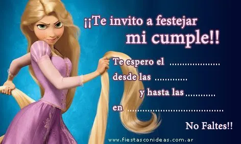 Tarjeta de cumpleaños de rapunzel-enredados-tangled | Cumpleaños ...
