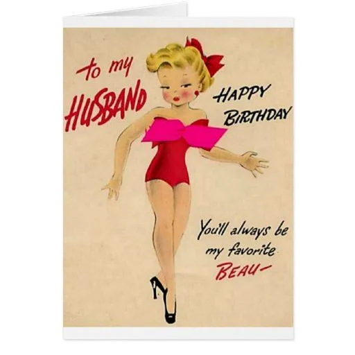 Tarjeta de cumpleaños retra para el marido | Zazzle Tarjeta de cumpleaños retra para el marido | Zazzle