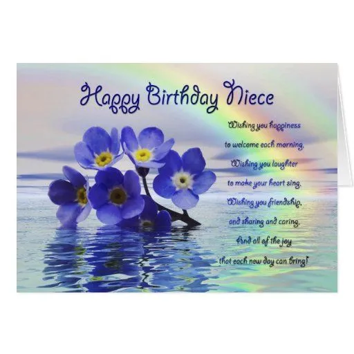 Tarjeta de cumpleaños para la sobrina con nomeolvi de Zazzle. Tarjeta de cumpleaños para la sobrina con nomeolvi de Zazzle.