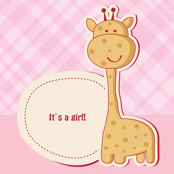 tarjeta ducha bebé niña linda jirafa — Vector stock © mcherevan ... tarjeta ducha bebé niña linda jirafa — Vector stock © mcherevan ...