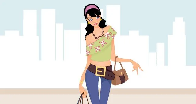 Fashion Shopping Girls Vector Art | Vector Illustrations | Pixeden