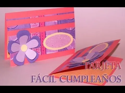 Tarjeta Fácil con Flores - DIY - Easy Fowers Card - YouTube