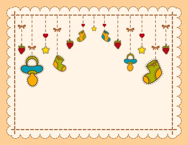 tarjeta de felicitación de bebé recién nacido — Foto stock ...