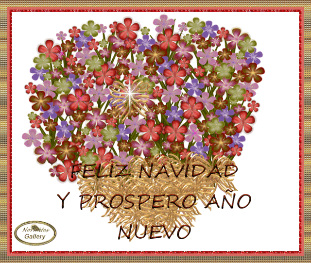 Una tarjeta de felicitación navideña con un motivo floral, un motivo ... Una tarjeta de felicitación navideña con un motivo floral, un motivo ...