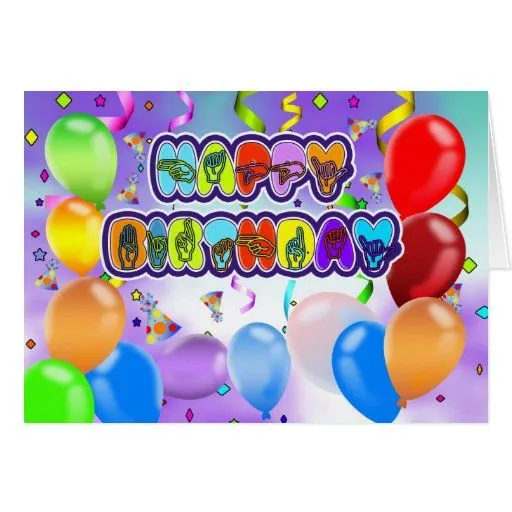 Tarjeta de felicitación sorda del feliz cumpleaños | Zazzle