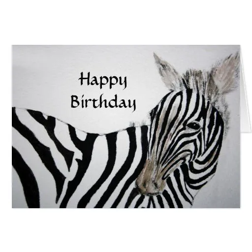 Tarjeta del feliz cumpleaños de la cebra | Zazzle Tarjeta del feliz cumpleaños de la cebra | Zazzle