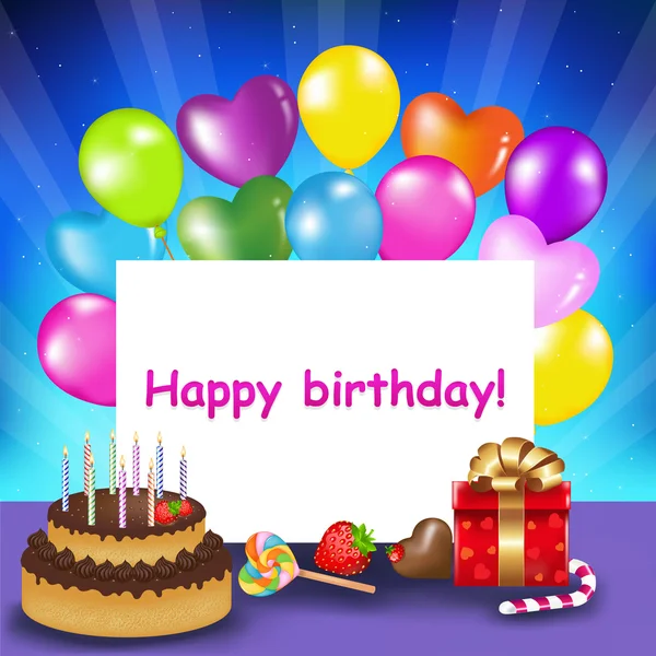 Tarjeta del feliz cumpleaños — Vector stock © adamson #4647928