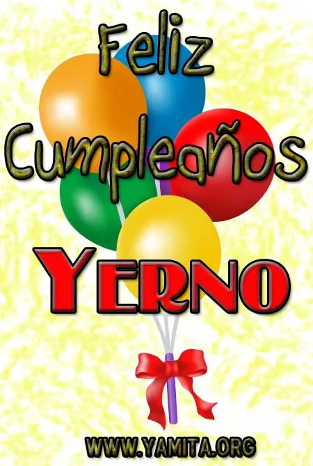 Tarjeta – Feliz Cumpleaños Yerno – Yamita.org