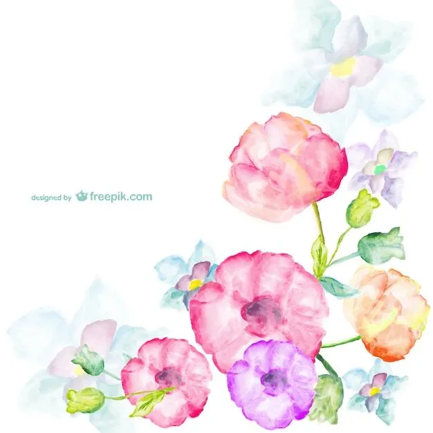 Tarjeta de flores de acuarela | Descargar Vectores gratis