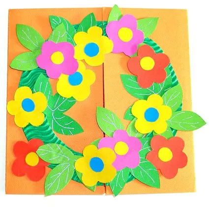 Tarjeta de Flores para el Dia de la Madre en Manualidades con ...