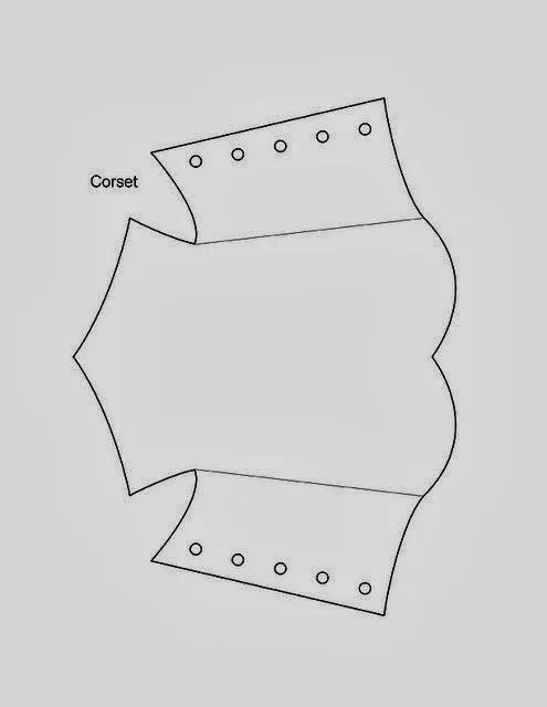 Tarjeta con forma de Corset. Tutorial con plantilla. | Ideas y ...