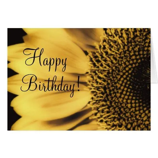 Tarjeta del girasol del feliz cumpleaños, plantill | Zazzle