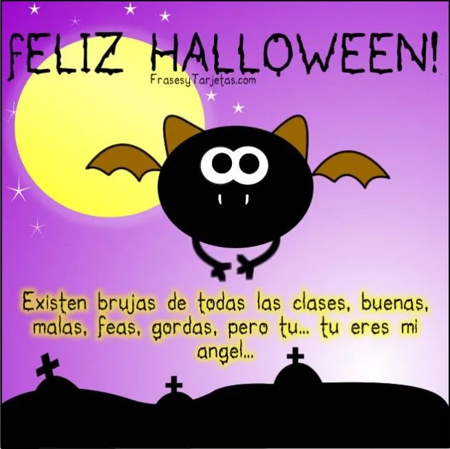 Tarjeta de Halloween murcielago | frasesytarjetas.com