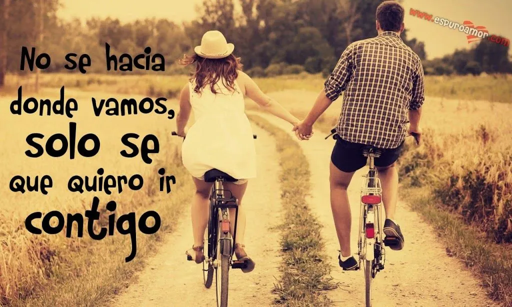 Tarjeta HD con frase de amor en imagen de pareja de enamorados ...
