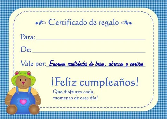 ... para imprimir de regalo para cumpleaños | Tarjetas para imprimir ... para imprimir de regalo para cumpleaños | Tarjetas para imprimir