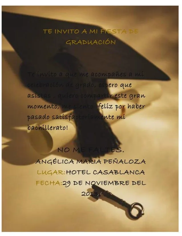 Tarjeta de invitacion