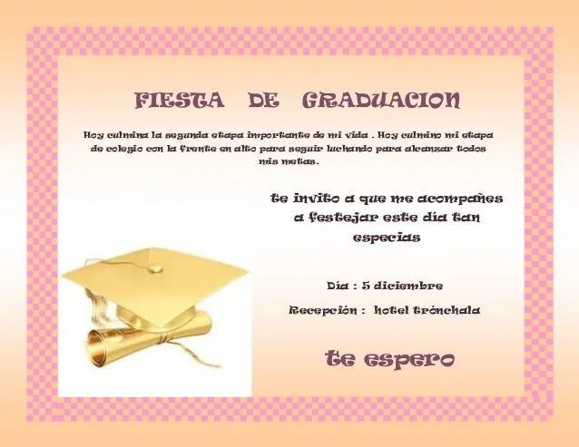 Tarjeta de invitacion