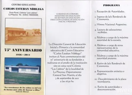 TARJETA DE INVITACIÓN 75 ANIVERSARIO DE LA ESCUELA CARLOS ESTEBAN ... TARJETA DE INVITACIÓN 75 ANIVERSARIO DE LA ESCUELA CARLOS ESTEBAN ...