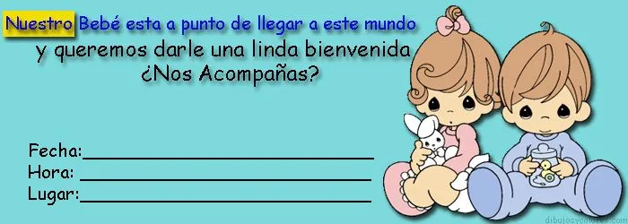 Tarjeta de invitación para baby shower de niño