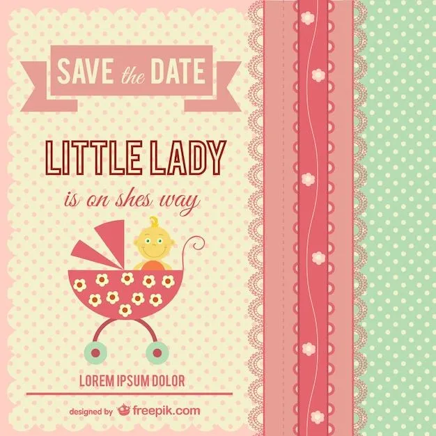 Tarjeta de invitación para bebé | Descargar Vectores gratis Tarjeta de invitación para bebé | Descargar Vectores gratis