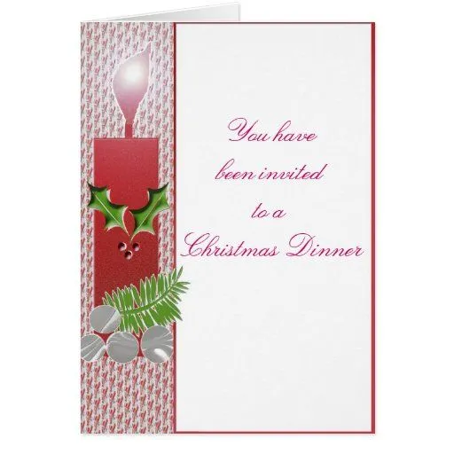 Tarjeta de la invitación de la cena de navidad de Zazzle. Tarjeta de la invitación de la cena de navidad de Zazzle.