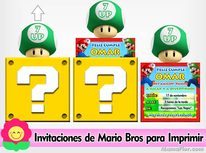 Tarjeta Invitación de Cumpleaños MARIO BROS – Imprimibles ... Tarjeta Invitación de Cumpleaños MARIO BROS – Imprimibles ...