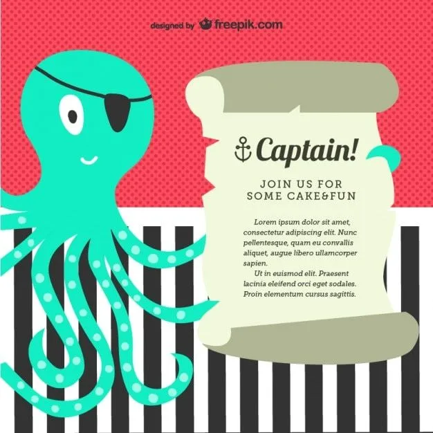 Tarjeta de invitación para fiesta pirata | Descargar Vectores gratis Tarjeta de invitación para fiesta pirata | Descargar Vectores gratis